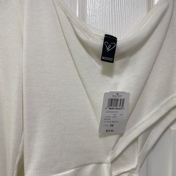 nwt white off the shoulder one shoulder bow top windsor - Picture 5 of 6